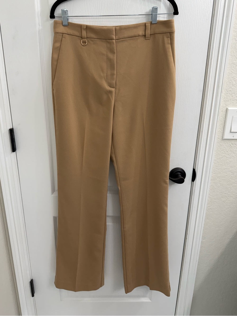 NWT Ann Taylor Tan Straight-Leg Trousers w/ Belt Loops Women’s Size 6